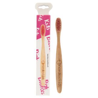 Cepillo Dental Niños Bambú Rosa Nordics