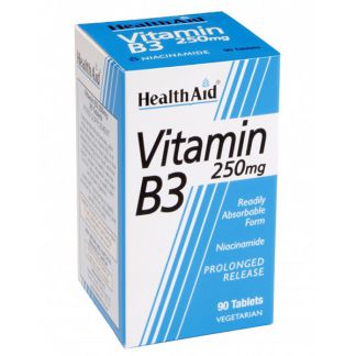 Vitamina B3 Niacinamida Health Aid - 90 comprimidos