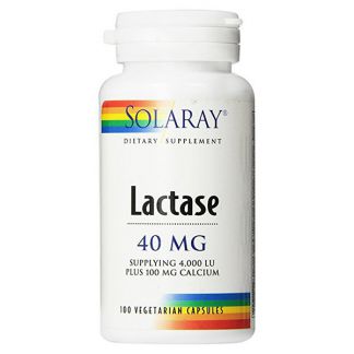 Lactasa 40 mg. 4000 FCC Solaray - 100 cápsulas