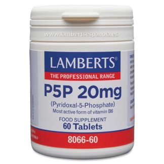 P5P (Piridoxal-5-Fosfato) 20 mg. Lamberts - 60 tabletas