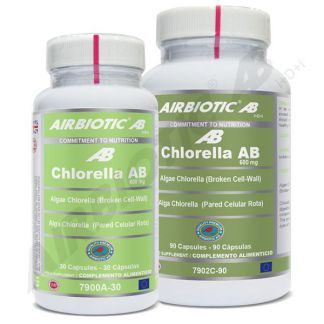 Chlorella AB 600 mg Airbiotic - 90 cápsulas