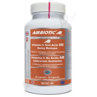 Vitamina C No Ácida de Liberación Sostenida Airbiotic - 90 cápsulas