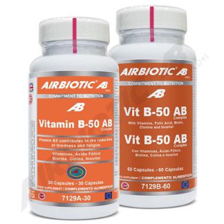 Vitamina B-50 Complex Airbiotic - 30 cápsulas