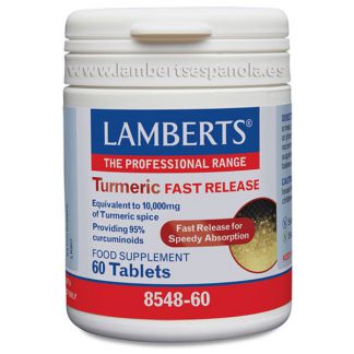 Cúrcuma Liberación Rápida Lamberts -  60 tabletas