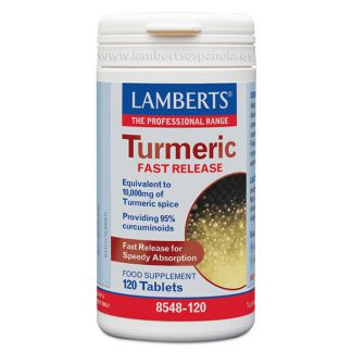 Cúrcuma Liberación Rápida Lamberts -  120 tabletas
