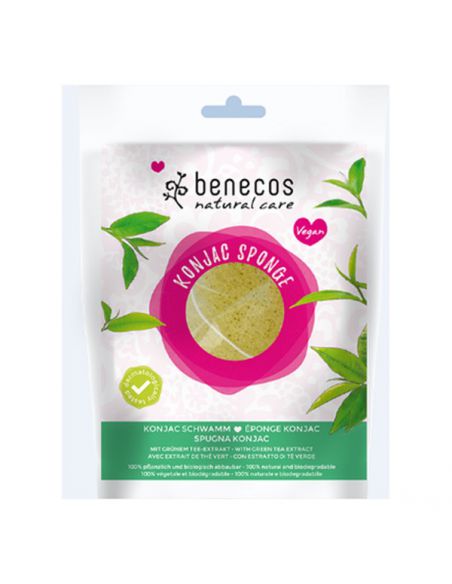 Esponja Konjac Té Verde Piel Mixta Benecos