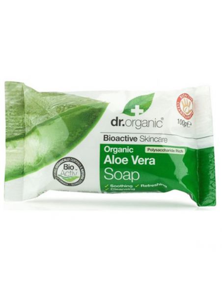 Jabón en Pastilla con Aloe Vera Dr. Organic - 100 gramos