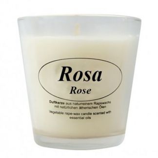Vela Vegetal de Cera de Palma en Vaso Rosa