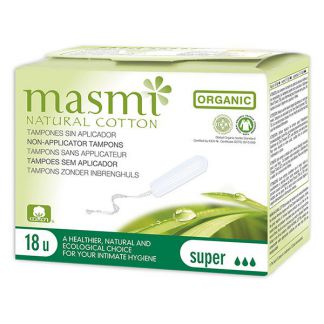 Tampón sin Aplicador Super Masmi - 18 unidades