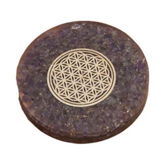 Posavasos Orgonita con Flor de la Vida - 9 cm.