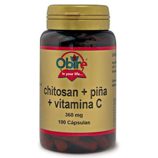 Chitosán, Piña y Vitamina C Obire - 100 cápsulas
