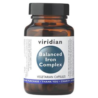 Hierro Balanceado Complex Viridian - 30 cápsulas