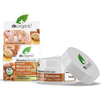 Crema de Día con Aceite de Argán Marroquí Dr. Organic - 50 ml.