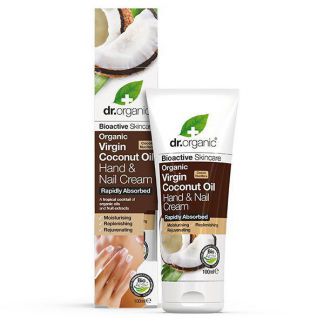 Crema de Manos y Uñas con Aceite de Coco Dr. Organic - 100 ml.