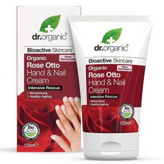 Crema de Manos y Uñas con Rosa de Damasco Dr. Organic - 125 ml.