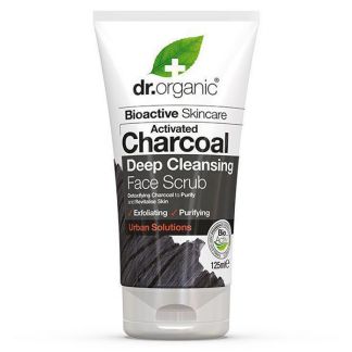 Exfoliante Facial con Carbón Activado Dr. Organic - 125 ml.