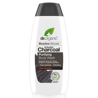 Gel de Ducha y Baño con Carbón Activado Dr. Organic - 250 ml.