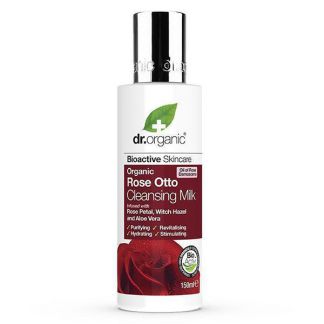 Leche Limpiadora con Rosa de Damasco Dr. Organic - 150 ml.