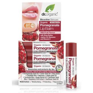 Bálsamo Labial de Granada Dr. Organic - 5,7 ml.