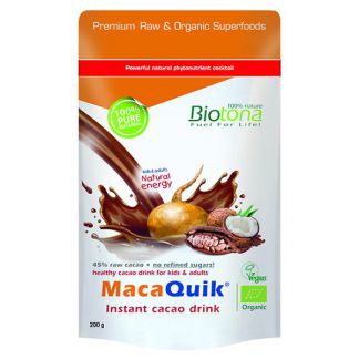 MacaQuick Instant Cacao Drink Bio Biotona - 200 gramos