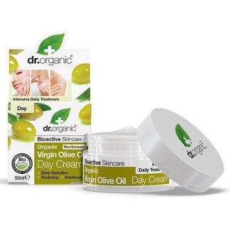 Crema de Día con Aceite de Oliva Virgen Dr. Organic - 50 ml.