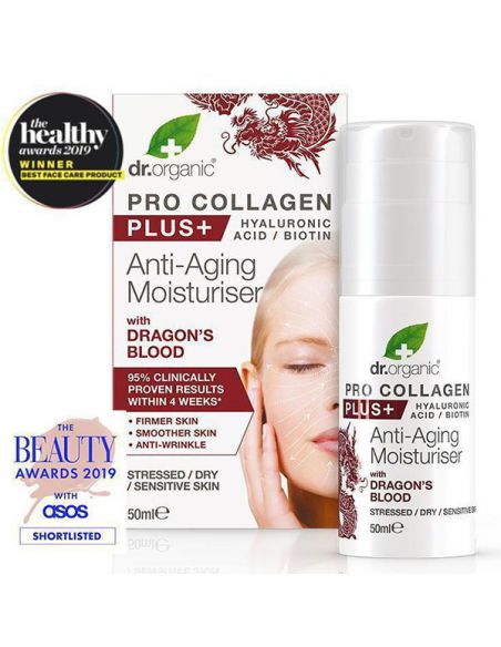 Crema Antiedad Pro-Collagen Plus Sangre de Dragón Dr. Organic - 50 ml.