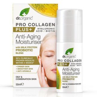 Crema Antiedad Pro-Collagen Plus Probiótico Dr. Organic - 50 ml.