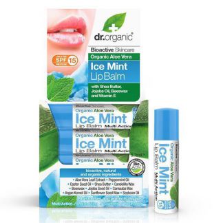 Bálsamo Labial Ice Mint Dr. Organic - 5,7 ml.