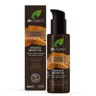 Aceite de Barba y Afeitado Organic Ginseng Dr. Organic - 50 ml.