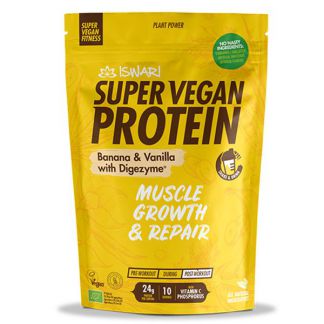 Super Vegan Protein Plátano-Vainilla Bio Iswari - 350 gramos