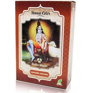 Henna Polvo Castaño Oscuro Radhe Shyam - 100 gramos