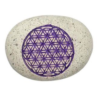 Piedra con Flor de la Vida Grabada