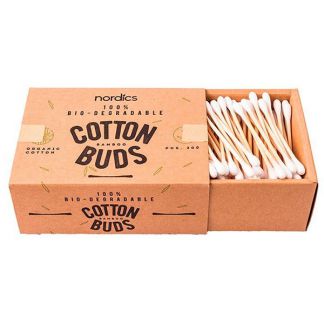 Bastoncillos de Oídos Bambú y Algodón Bio Nordics - 100 unidades
