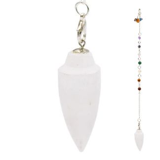 Péndulo de Selenita Chakras Pulido