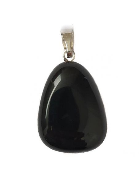 Colgante Canto Rodado Engarzado Ónix