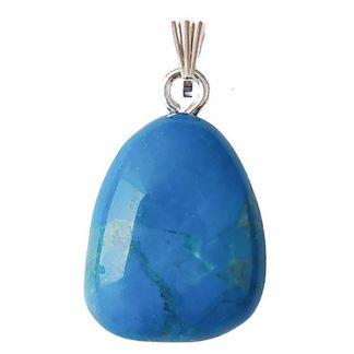 Colgante Canto Rodado Engarzado Turquenita Howlita