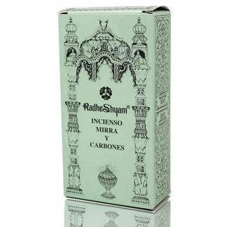 Incienso en Grano Mirra con Carbones Radhe Shyam - 50 gramos