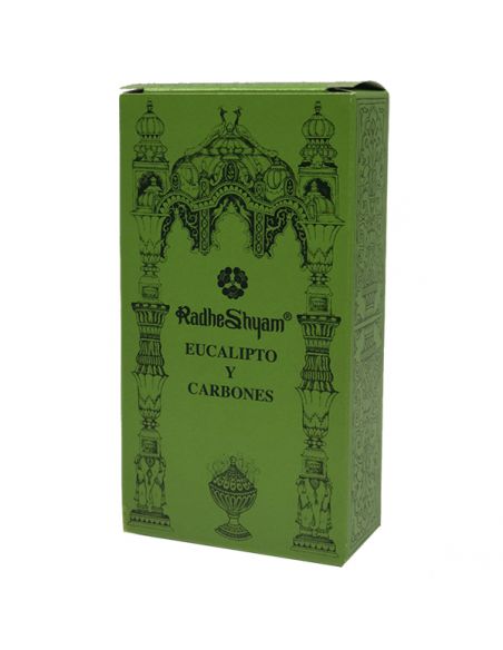 Incienso Eucalipto en Polvo con Carbones Radhe Shyam - 50 gramos
