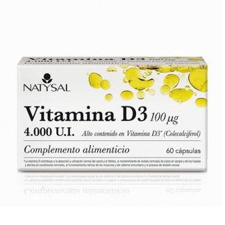 Vitamina D3 4000UI Natysal - 60 cápsulas