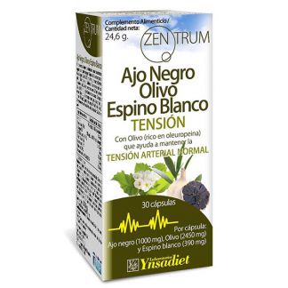 Ajo Negro, Olivo y Espino Blanco Zentrum - 30 cápsulas