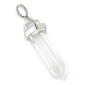 Colgante Biterminado Cuarzo Transparente