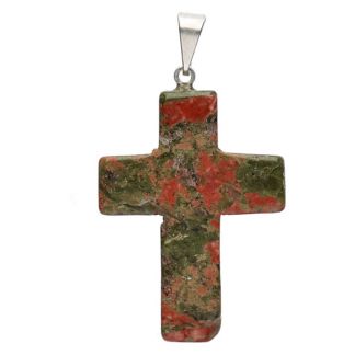 Colgante Cruz Jaspe Unakita