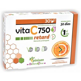 Vita C Retard 750 Pinisan - 30 cápsulas