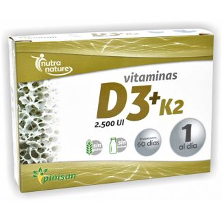 Vitamina D3+K2 Pinisan - 60 cápsulas