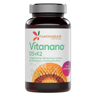 Vitanano Vitaminas D3+K2 Liposomado Mundonatural - 30 cápsulas