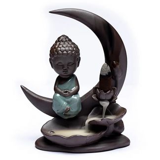 Quemador de Incienso de Reflujo Buda Luna