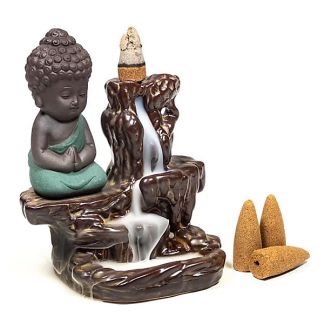 Quemador de Incienso de Reflujo con Pequeño Buda