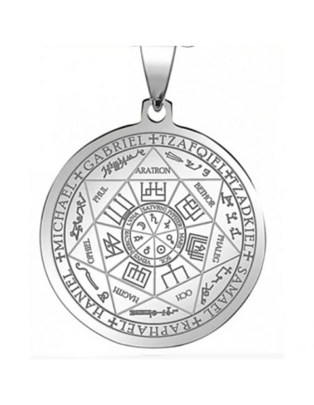 Colgante Acero 7 Arcángeles Grabación Láser