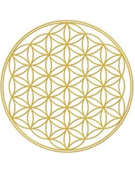 Adhesivo Flor de la Vida Dorado - 6 cm.