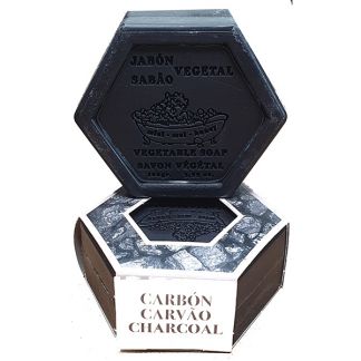 Jabón Hexagonal con Miel y Carbón Castillo de Peñalver - 100 gramos